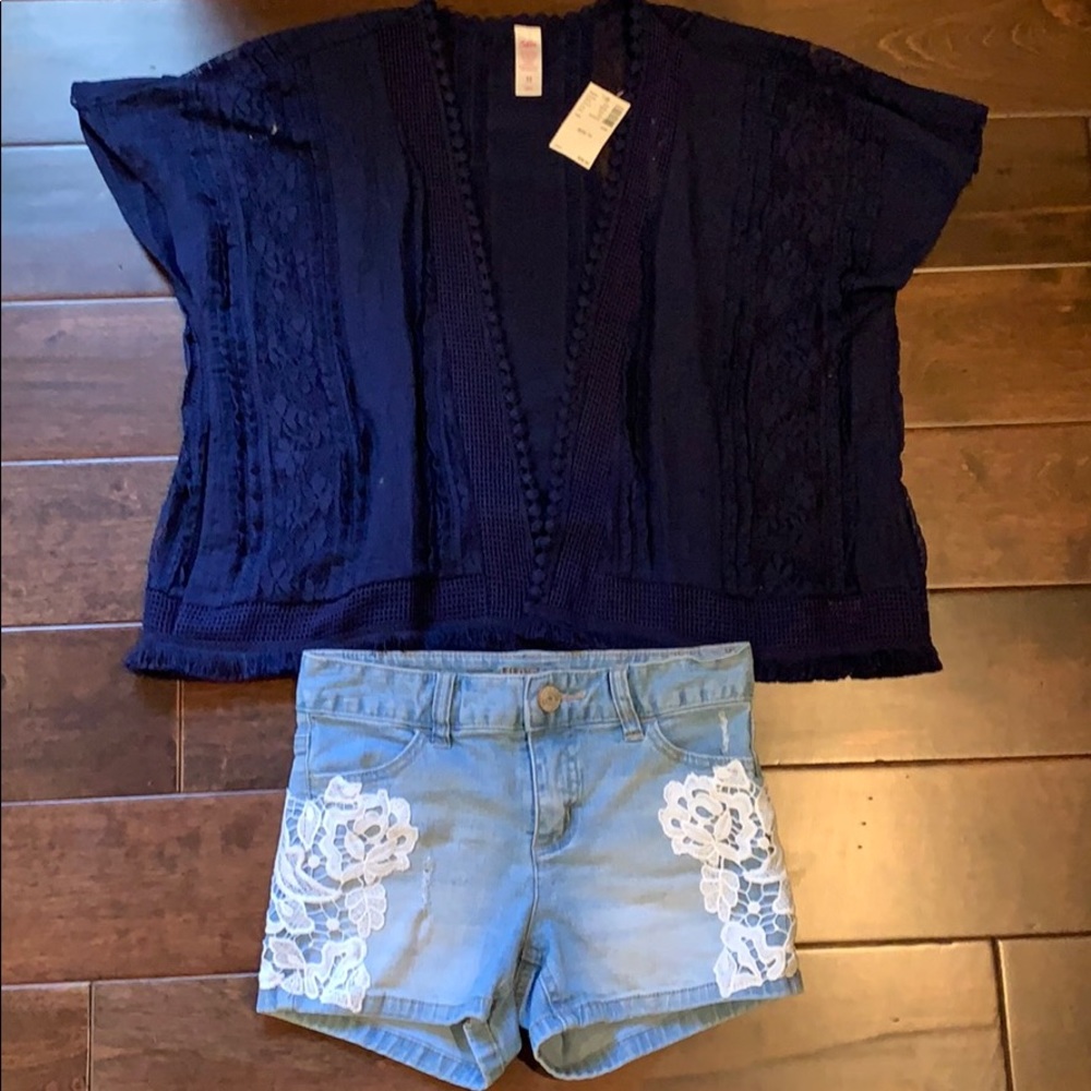 Justice girls kimono top size 12